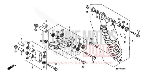 COUSSIN ARRIERE XL700VAB de 2011
